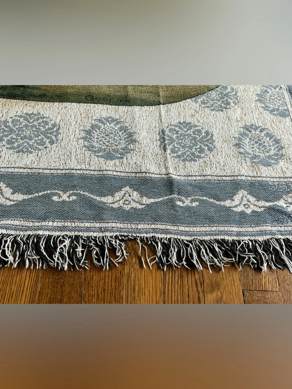 Vintage Woven Tapestry Throw Blanket Watermill Countryside Farmhouse 68x48